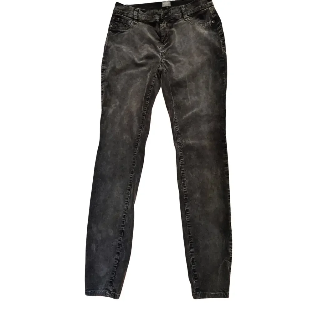 New York & Company Soho Corduroy Pants Dark Gray Size 4